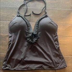 Kenneth Cole Black Halter Swim Top